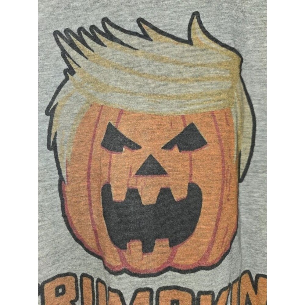 Make Halloween Great Again Grey Graphic T-Shirt Small